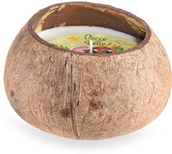 Decorer Lumanare parfumata in coaja Nuca Cocos aroma Kiwi, Mango Ø 10, 5 cm x 7, 5 H (A14.15.22B)