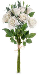Decorer Buchet Trandafiri artificiali albi verzi 45 cm (A09.04.72B)