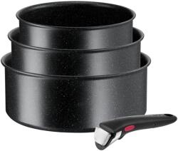 Tefal Set oale Tefal Ingenio Black Stone L39996, 4 piese, antiaderent, compatibil inductie, negru (L39996)