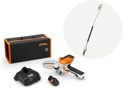 STIHL Fierastrau STIHL GTA 26 putere 0.18 kW lama 10 cm pas lant 1/4" sistem AS-GTA 26 Set cu 1 acu si inc. + extensie telescopica (GA012000007-GTA 26 Set cu 1 acu si inc. + extensie telescopica) - agropro Fierastrau