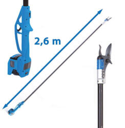 Archer Australia Foarfeca cu tija fixa 2.6 m si acumulator, Archer A9728-26, 18V, 2 x 4Ah, O max. 40 mm (A9728-26) Foarfeca crengi
