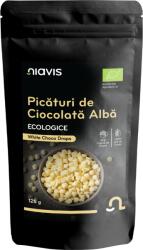Niavis Picaturi de ciocolata alba ecologice, 125g, Niavis