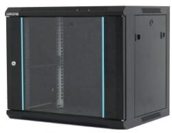 Dateup Rack 19 15U 600x450, de perete, usa din sticla, panouri detasabile si securizate, dezasamblat, capacitate 70kg, negru RAL9004, DATEUP "MP. 6415.9001 (MP.6415.9001)