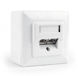 Gembird Adaptor retea Gembird, STP, Cat. 6, 2x RJ45, White (MWS-2S6-01)