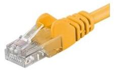 PremiumCord Patchcord UTP RJ45-RJ45 Cat. 5e 15m, galben, "UTP-5E-15-Y (UTP-5E-15-Y)