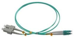 Emtex Patchcord FO SC/PC-LC/PC, MM OM3 50/125, manta LSZH 3.0mm, duplex 30m - EMTEX "SC-LC-MM3/DX-30" (timbru verde 0.08 lei) (SC-LC-MM3/DX-30)