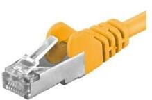 PremiumCord Patchcord SFTP RJ45-RJ45 Cat. 6A, 0.5m, galben, "SFTP-6A-0.5-Y (SFTP-6A-0.5-Y)