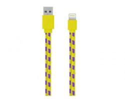 Serioux Cablu de date Serioux Mfi Fab, USB-Lightning, 1m, Yellow, Bulk (SRXA-MFI1MFAB-BLK)