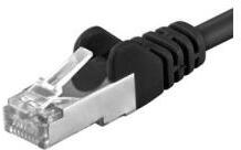 PremiumCord Patchcord SFTP RJ45-RJ45 Cat. 6A, 0.5m, negru "SFTP-6A-0.5-BK (SFTP-6A-0.5-BK)