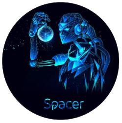 Spacer Covor pentru scaun gaming Spacer SPFP-CYBORG-120, protectie parchet, cauciuc si material textil, 1200 x 3mm, rotund (SPFP-CYBORG-120)