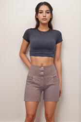 Freddy S. p. A WR. UP® SNUG Barna magas derekú farmer rövidnadrág Méret: S