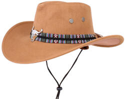 TifanTEX Pălărie cowboy Bizon maro (Pălărie cowboy cu emblemă de bizon, ) (0429A3)