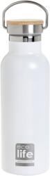 Ecolife Termos EcoLife Alb 500ml Cu Capac De Bambus