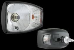 WESEM JCB Fényszóró(H4)+Helyzetjelző+Index BAL oldal, Hátsó csavaros, Deutsche csatlakozó, 225 x 150mm vast. : 130mm (felfogatással 190mm) RGV1.49000 (RGV1.49000) - autoszerszam