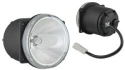 WESEM HM4.33705. Szúrófényű pici kerek fényszóró, fekete műanyag házzal fehér üveggel. 4 sarkos felfogatással. Furattávolságok: 72/50mm Méretei: 80mm átmérő 96mm mély . 0, 2m kábel, AMP csatlakozóval (HM4.3