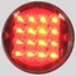 WAS ! ! ! AKCIÓ! ! ! a készlet erejéig - Univerzális kerek 16LED-es Hátsólámpa, 2funkciós: Helyzetj. +Fék, 24V, átm. : 115mm, vast. : 37mm, csavartáv. : 46mm (167-W30) (167-W30) - autoszerszam