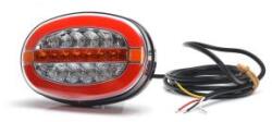 WAS W205-ös tipuscsalád. 1432 DD L/P. Teljesen Led, -es(részben NEON) univerzális többfunkcíos(helyzetjelző, fék, futófényes irányjelző) mezőgazdasági gép hátsó lámpa, beépítési adapterekkel. Jobb-Bal. 12