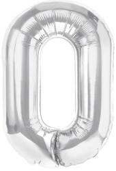 Flippy Balon Folie Metalizata Litera O, 40 cm, Umflati cu Heliu sau Aer, Ambalaj Individual, Pai inclus, Argintiu