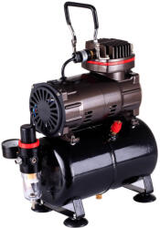  Compresor Profesional Fără Ulei cu Rezervor de 3 Litri pentru Aerograf, cu Reductor și Filtru, Debit 23 Litri/minut, 1/5 CP (TF2-100295)