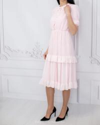 Modi style Rochie midi din voal cu nasturi și volane-L