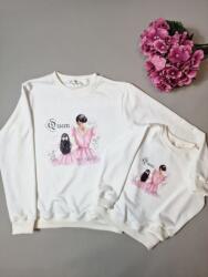 Gogofashion Set bluze mamă fiică Ania din bumbac - Ținute asortate confortabile 5-6 ani M