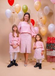 Gogofashion Set fuste mamă-fiică din tweed - fustă conică și fustă A-line. eleganță asortată 9-10 ani S