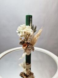 Gogofashion Lumânare botez cu flori uscate - Victor