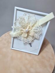 Gogofashion Bentiță botez din dantelă Anne - accesoriu elegant pentru fetițe 6-9 luni / 74 CM