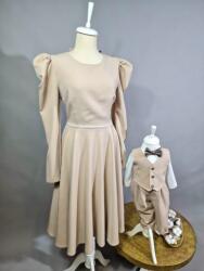 Gogofashion Set mamă fiu Zian - Ținute elegante asortate pentru evenimente speciale Bej 3-4 ani