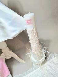 Gogofashion Lumânare botez Abby - Simbolul purității și eleganței