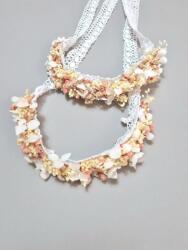 Gogofashion Coroniță de botez din flori uscate - Eleganță naturală pentru evenimentul tău special 0-3 luni / 62 CM