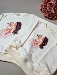 Gogofashion Set bluze mamă fiică Briana din bumbac - confort și stil asortat 2-3 ani S