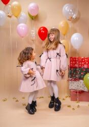 Gogofashion Rochiță fetițe Amelia din bumbac - fustă bufantă. eleganță premium Ivory 10-12 ani