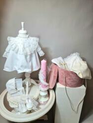Gogofashion Trusou botez complet Myla Ivory 3-6 luni / 68 CM