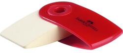 Faber-Castell SLEEVE mini gumă de șters în suport de plastic roșu sau albastru (FC182411)
