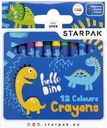Starpak Set creioane cerate Starpak, Dino, 12 culori