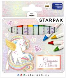 Starpak Set creioane cerate Starpak, Unicorn, 12 culori