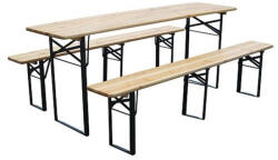 Strend Pro Dortmund Standard3 sörpad szett 175x45x75 cm barna összecsukható TC802027A