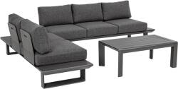 Bizzotto Konnor sötétszürke két kanapé, egy asztal 0662758