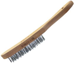 Raxx Drótkefe fa nyéllel, acél, 3 soros, sima 1247620 (1247620)