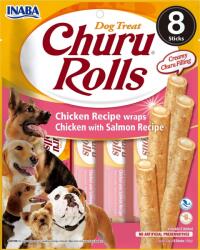 Inaba Foods Churu Rolls Chicken 8x12g rolls cu pui si somon pentru caini