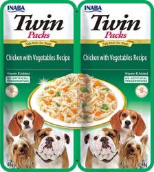 Inaba Foods Dog Twin hrana complementara caini, cu pui, legume in supa 2x40 g