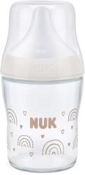 Nuk Стъклено шише NUK Perfect Match - Temperature Control, размер S, 0 м+, 120 ml, дъга (10211037) - ozone