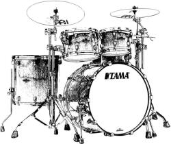Tama Starclassic Maple Exotic Shell Kit 4 pcs - Marine Shoreline Movingui Fade/Black Nickel HW
