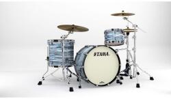 Tama Starclassic Maple Duracover Wrap Shell Kit 3 pcs - Blue & White Oyster/Black Nickel HW