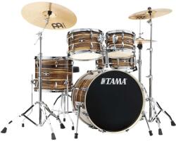 Tama Imperialstar Drum Set 5 pcs - Coffee Teak Wrap/Chrome HW + MEINL Cymbals HCS Cymbal Kit/Stage Master Double-Braced Hardware Kit - hangszeraruhaz - 379 000 Ft