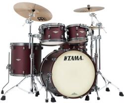 Tama Starclassic Maple Lacquer Shell Kit 4 pcs - Flat Burgundy Metallic/Smoked Black Nickel HW