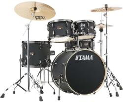 Tama Imperialstar Drum Set 5 pcs - Blacked Out Black/Black Nickel HW + MEINL Cymbals HCS Cymbal Kit/Stage Master Double-Braced Hardware Kit