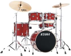 Tama Imperialstar Drum Set 5 pcs - Burnt Red Mist/Chrome HW + MEINL Cymbals HCS Cymbal Kit/Stage Master Double-Braced Hardware Kit - hangszeraruhaz - 360 000 Ft