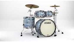 Tama Starclassic Maple Duracover Wrap Shell Kit 4 pcs - Blue & White Oyster/Black Nickel HW